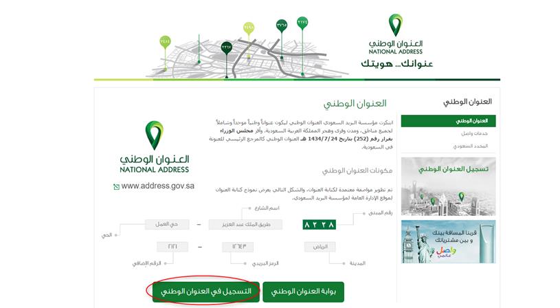 انشاء العنوان الوطني نواعم